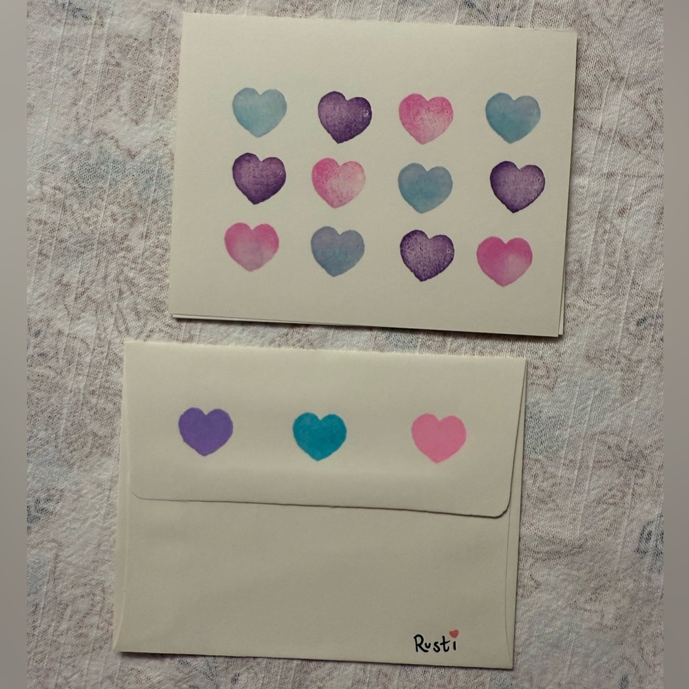 Heart Design Card and Envelope